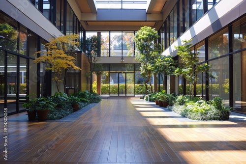 Modern Atrium with Indoor Plants and Natural Light