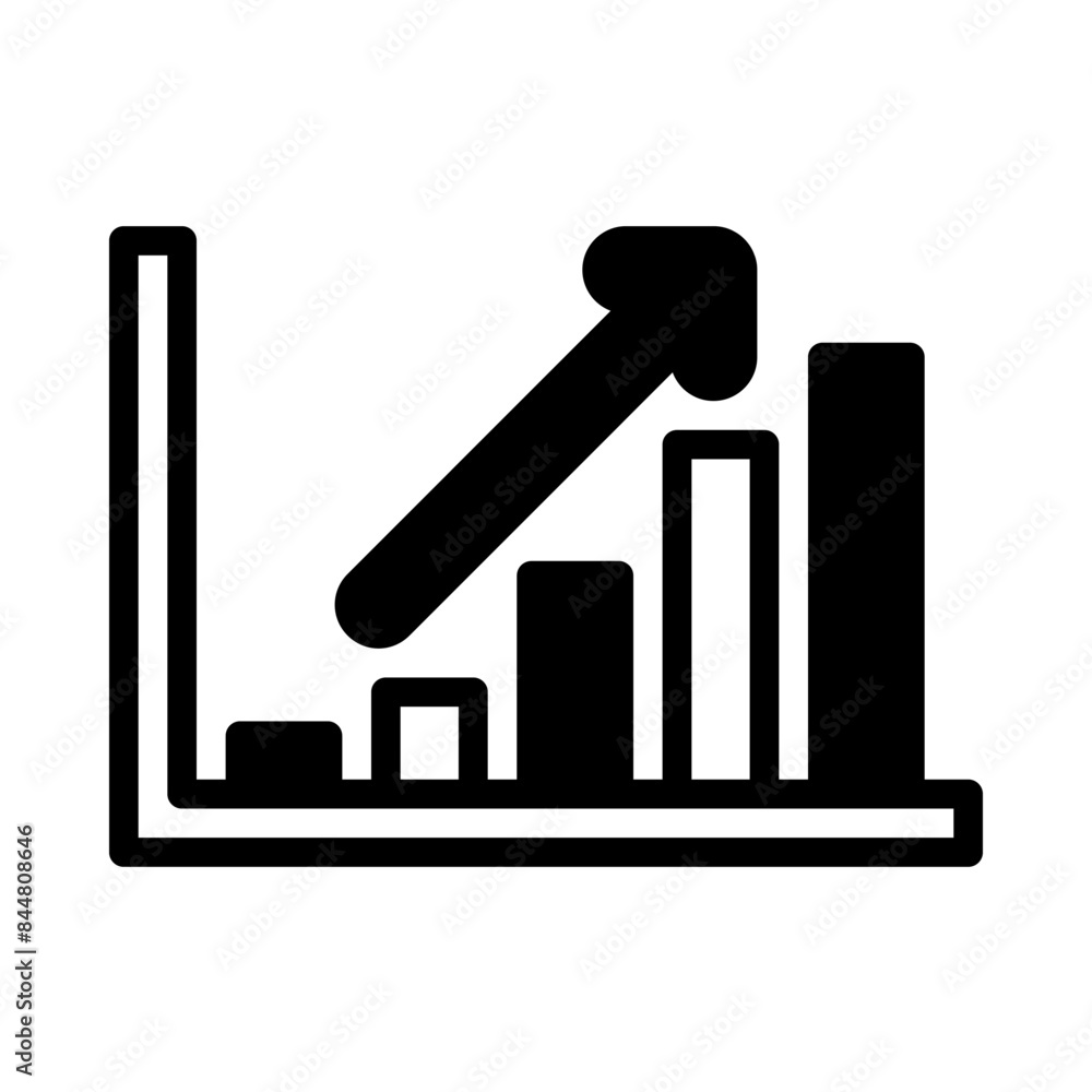 growth icon or logo illustration outline black filled style growth icon or logo illustration outline black filled style