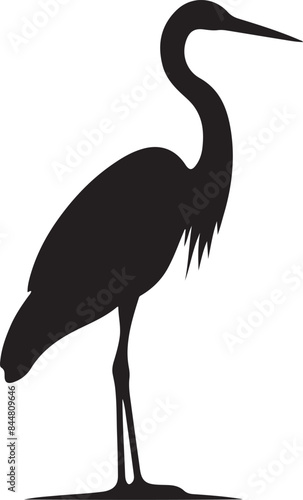 Beautiful heron bird vector design.