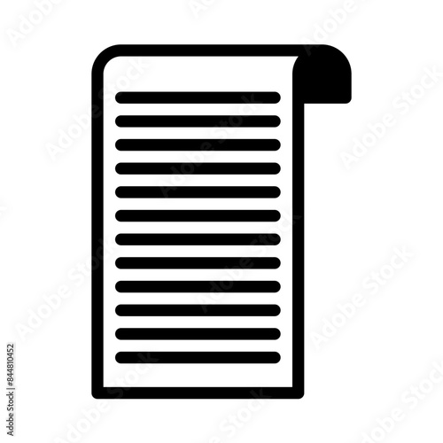 paper icon or logo illustration outline black style