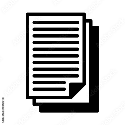 paper icon or logo illustration outline black style