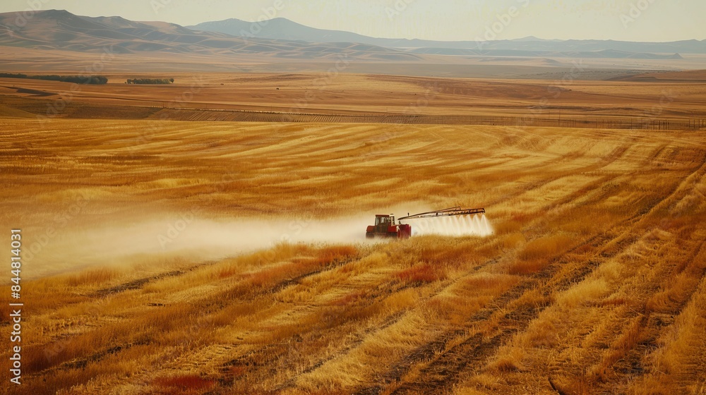 Irrigating Machinery in Dry Fields Irrigating Machinery in Dry Fields