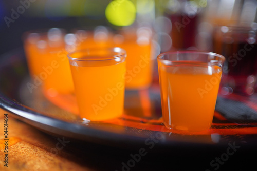 Orange Shot glasses photo