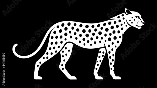 silhouette of a leopard