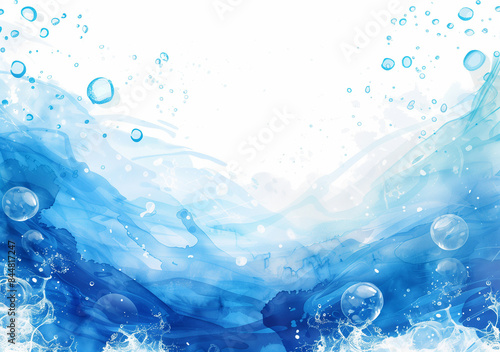 波しぶきと泡の抽象画
Abstract image of splashing waves and bubbles