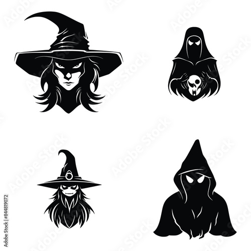 set of halloween elements