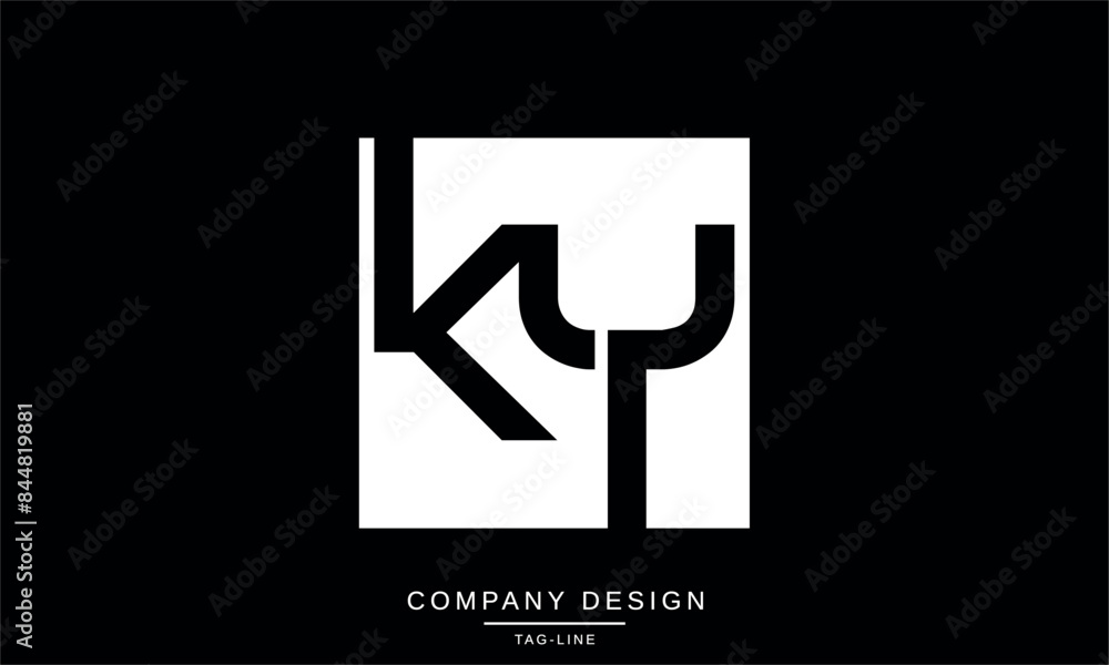 KY, YK Abstract Letters Logo Monogram Design Font Vector Initials KY, YK Abstract Letters Logo Monogram Design Font Vector Initials