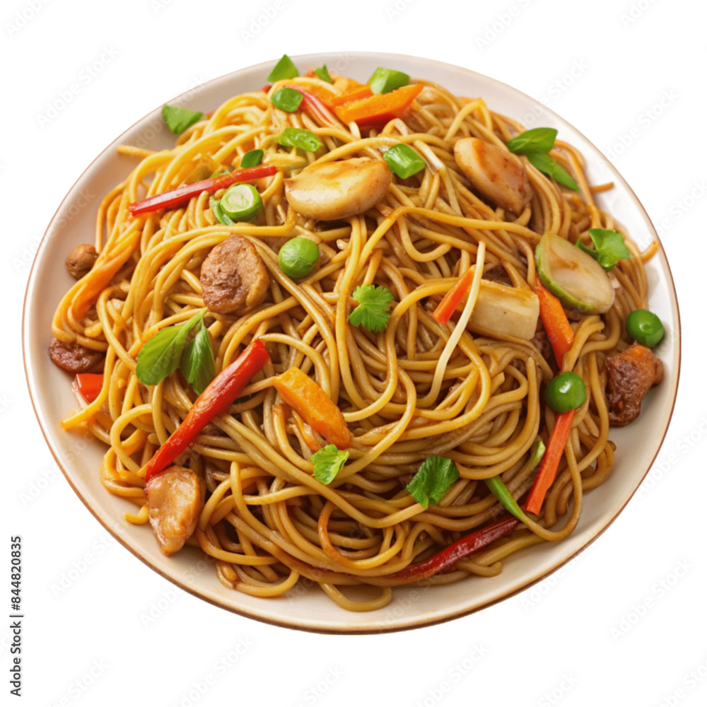 Chow mein isolated on transparent background. Chow mein isolated on transparent background.