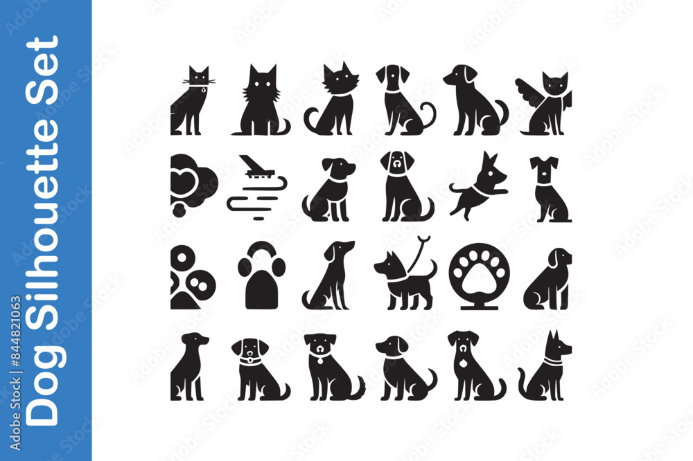 Dog Silhouette Set Dog Silhouette Set