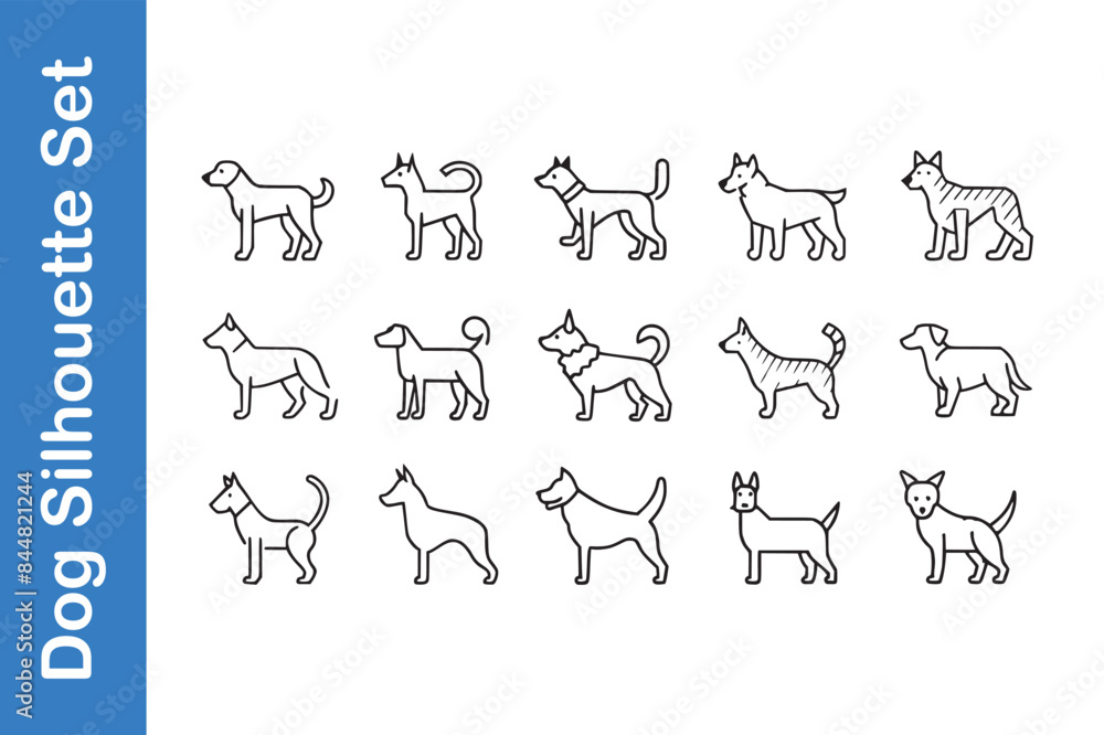 Dog Silhouette Set Dog Silhouette Set