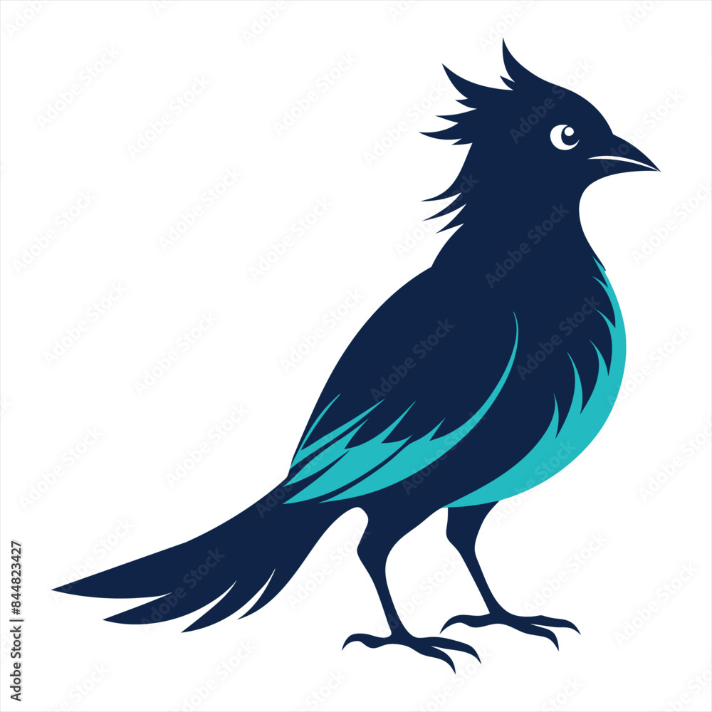 Obraz premium Colorful Silhouette Beautiful Birds Flat Vector Illustration , Flat Vector Illustration Colorful Silhouette Beautiful Birds