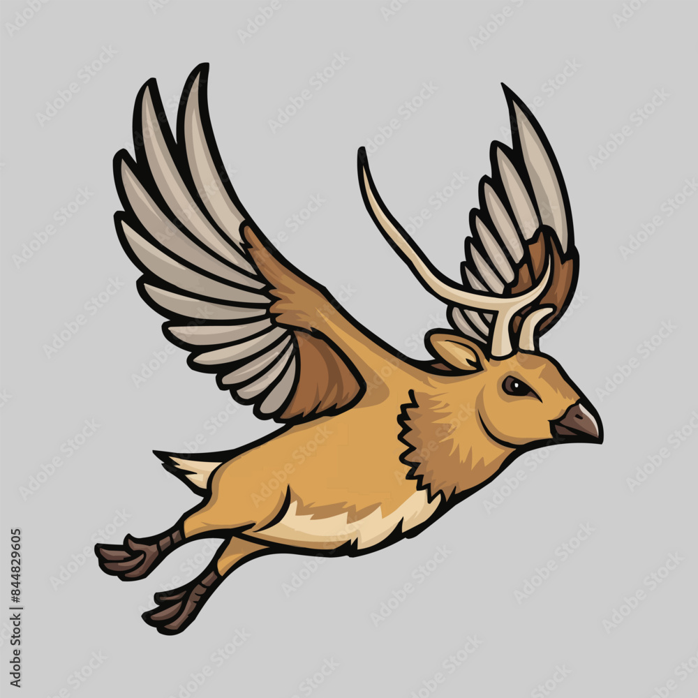 Obraz premium Tattoo style illustration of a harpy