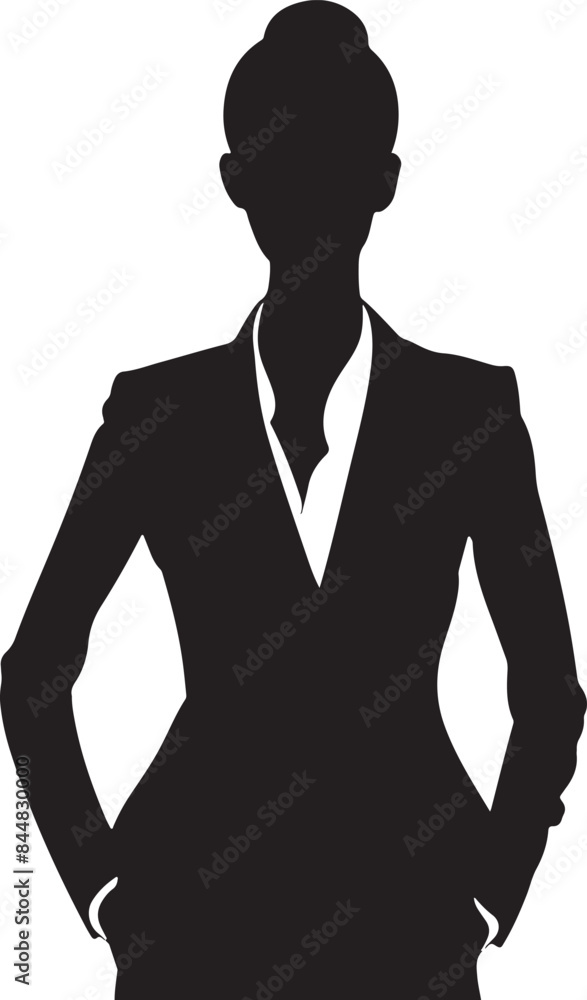 silhouette of a business woman