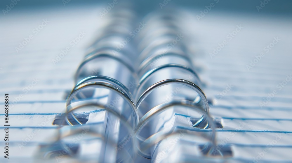 Close up of spiral notebook with lined paper for studying and note taking Close up of spiral notebook with lined paper for studying and note taking