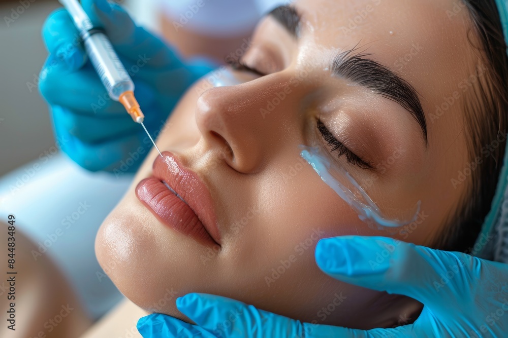 Precision Biorevitalization Serum Injection in Modern Clean Clinic for Facial Rejuvenation Precision Biorevitalization Serum Injection in Modern Clean Clinic for Facial Rejuvenation