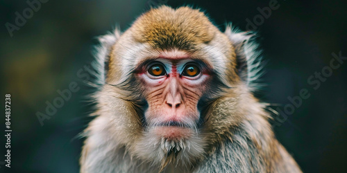 A Curious Glance From A Japanese Macaque