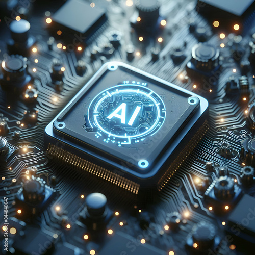 AI chip of artificial intelligence technology, powerful CPU