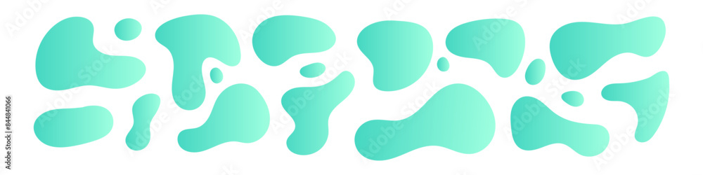 Abstract blob with wavy and irregular shape. Organic figure amoeba with fluid form. Flat vector illustration isolated on white background. Abstract blob with wavy and irregular shape. Organic figure amoeba with fluid form. Flat vector illustration isolated on white background.