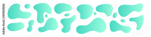 Abstract blob with wavy and irregular shape. Organic figure amoeba with fluid form. Flat vector illustration isolated on white background.