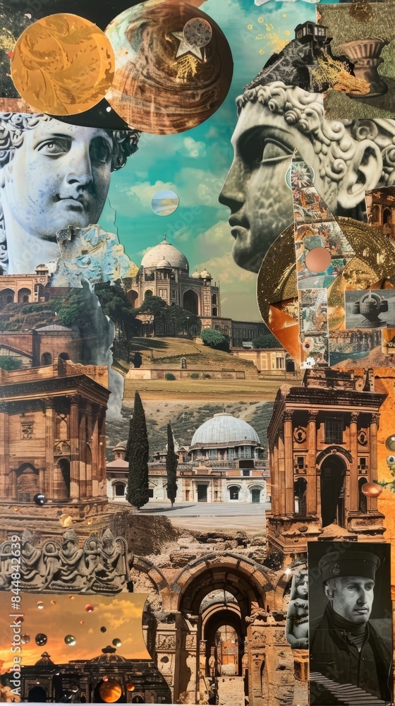 a collage of images of ancient buildings and monuments a collage of images of ancient buildings and monuments