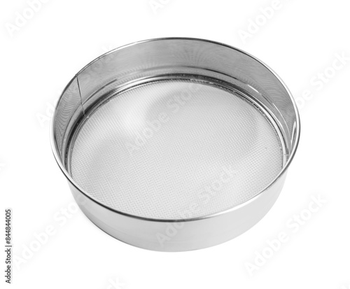 Obraz na plátně One metal sieve isolated on white. Kitchen utensil
