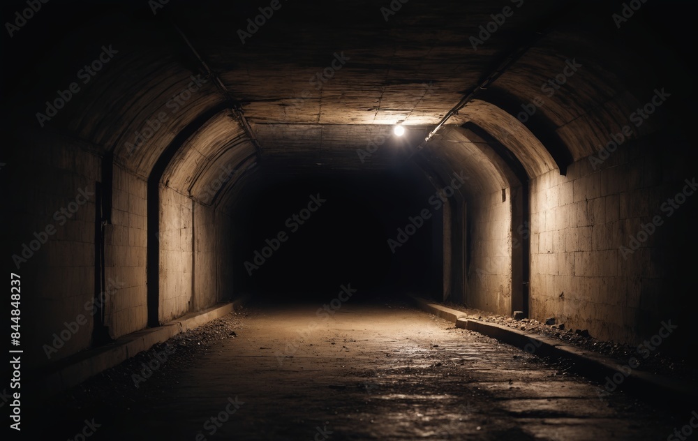 Vanishing Point: Overexposed Lights along the Wet Tunnel Floor Vanishing Point: Overexposed Lights along the Wet Tunnel Floor