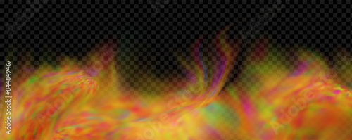 Background of an explosion of colorful smoke clouds.Multicolor fog with blue and yellow particles.Explosions of color powder.