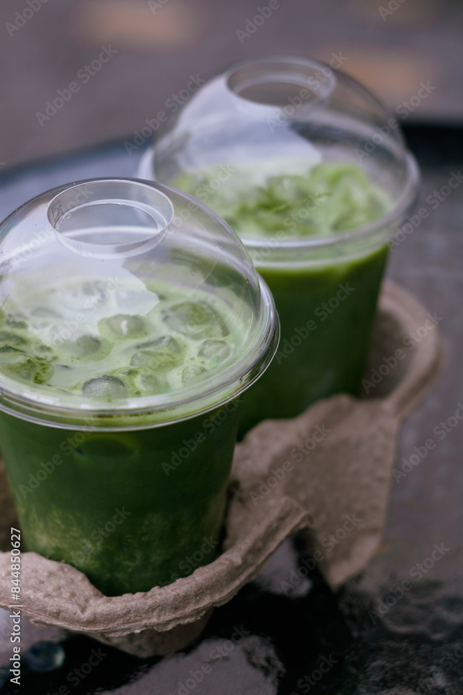 Chill Out with Cold Matcha latte Chill Out with Cold Matcha latte