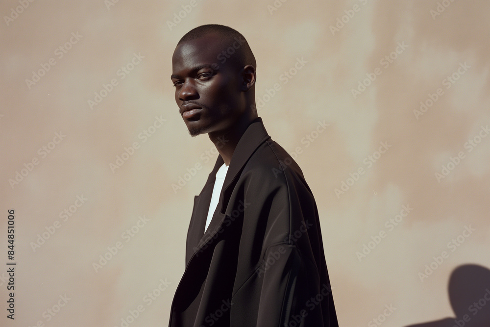 Handsome African American black man model posing for photo Handsome African American black man model posing for photo