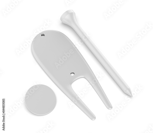 Wallpaper Mural Blank golf divot tool tee set 3d illustration. Torontodigital.ca