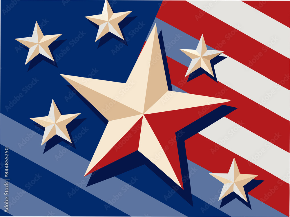 A close-up of the American flag's stars A close-up of the American flag's stars