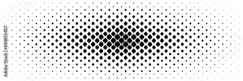 horizontal black spades spreading from center design for pattern and background.