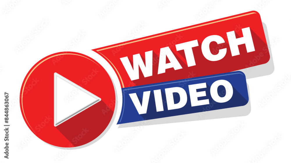 Play, watch video. Flat web icon or button. Vector on transparent background
Play, watch video. Flat web icon or button. Vector on transparent background