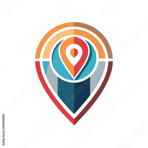 A sophisticated logo design featuring a minimalist map pin with a geometric pattern in vibrant colors, A sophisticated logo featuring a minimalist map pin icon Free Download A sophisticated logo design featuring a minimalist map pin with a geometric pattern in vibrant colors, A sophisticated logo featuring a minimalist map pin icon - GFXLoad