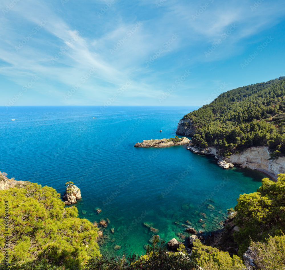 Fototapeta premium Summer coast Cala di Porto Greco, Gargano, Puglia, Italy