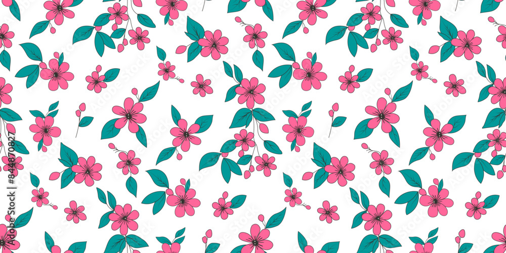 Seamless floral pattern. Background in small flowers for textiles, fabrics, cotton fabric, covers, wallpaper, print, gift wrapping, postcard, scrapbooking.
Seamless floral pattern. Background in small flowers for textiles, fabrics, cotton fabric, covers, wallpaper, print, gift wrapping, postcard, scrapbooking.