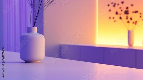 Wallpaper Mural An empty table in the interior. To display the product Torontodigital.ca