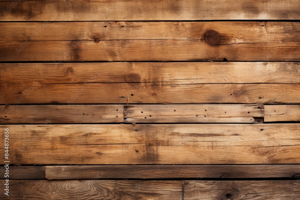 Fototapeta premium Abstract wooden background top view of rustic design with cracks and knots