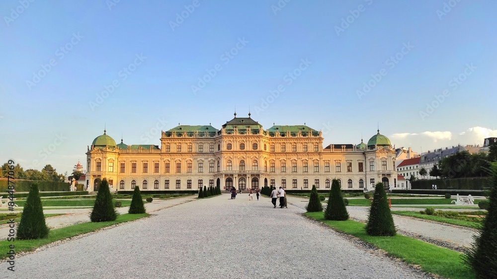 Exterior view of the Upper Belvedere Palace in Vienna, Austria. The Belvedere is a baroque palace complex build as a summer residence for Prince Eugene of Savoy. Exterior view of the Upper Belvedere Palace in Vienna, Austria. The Belvedere is a baroque palace complex build as a summer residence for Prince Eugene of Savoy.