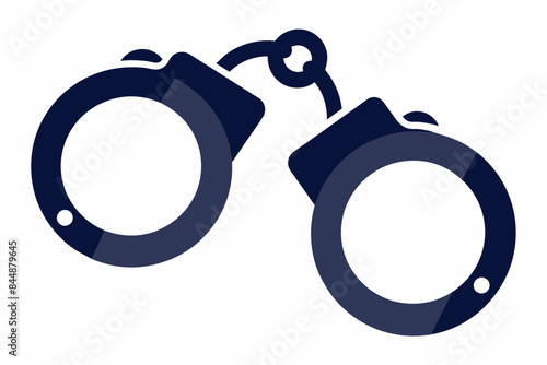 handcuffs crime vector illustration