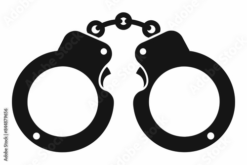 handcuffs crime vector illustration