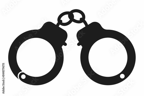 handcuffs crime vector illustration