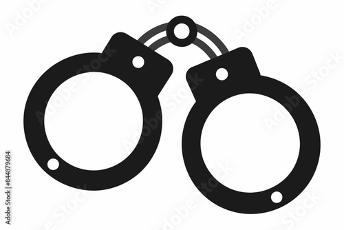 handcuffs crime vector illustration