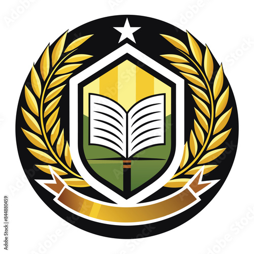 A modern, shield-shaped logo featuring a vintage car with wings, symbolizing prestige and speed, Produce a clean and modern logo for a prestigious publishing house