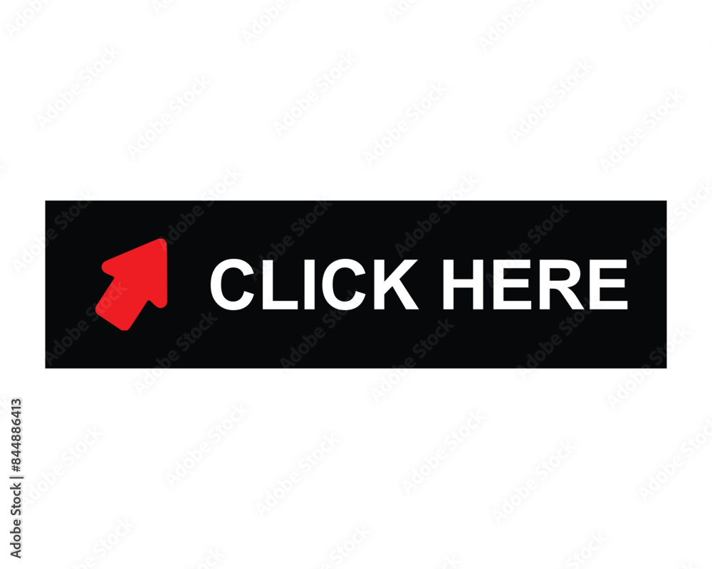 click here button on white background. click here button sign