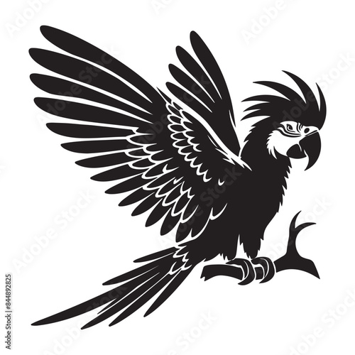 Parrot vector silhouette