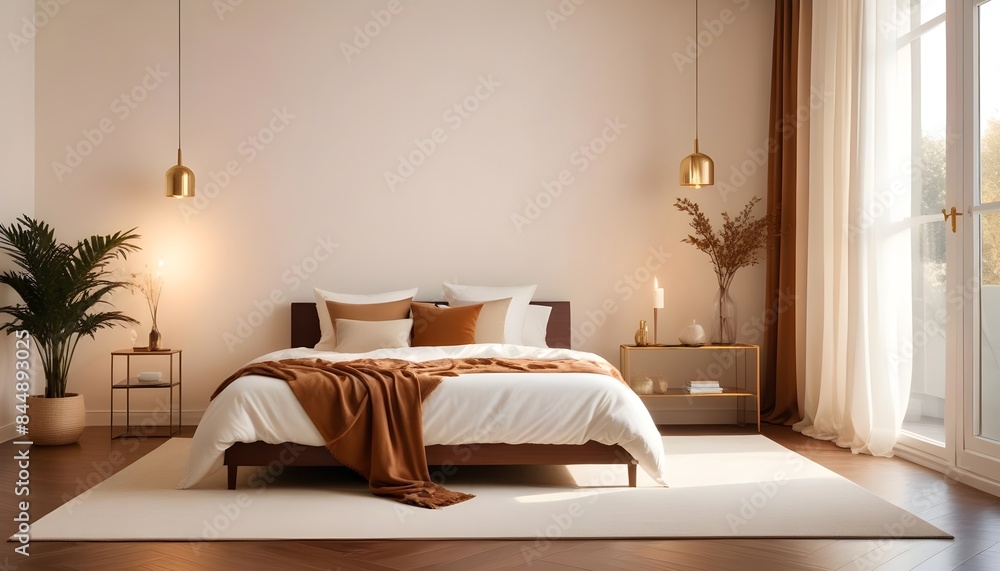 Obraz premium white and gold theme modern interior