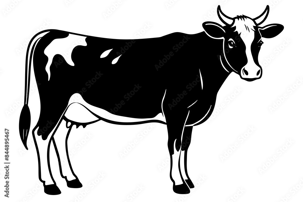 cow animal silhouette vector illustration cow animal silhouette vector illustration