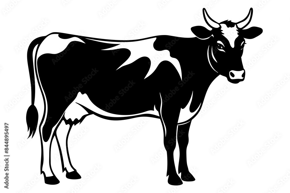 cow animal silhouette vector illustration cow animal silhouette vector illustration