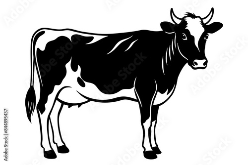 cow animal silhouette vector illustration